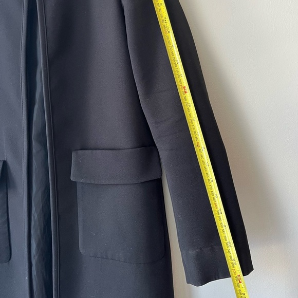 Longline black open front blazer cardigan size 6 business casual - Picture 7 of 9